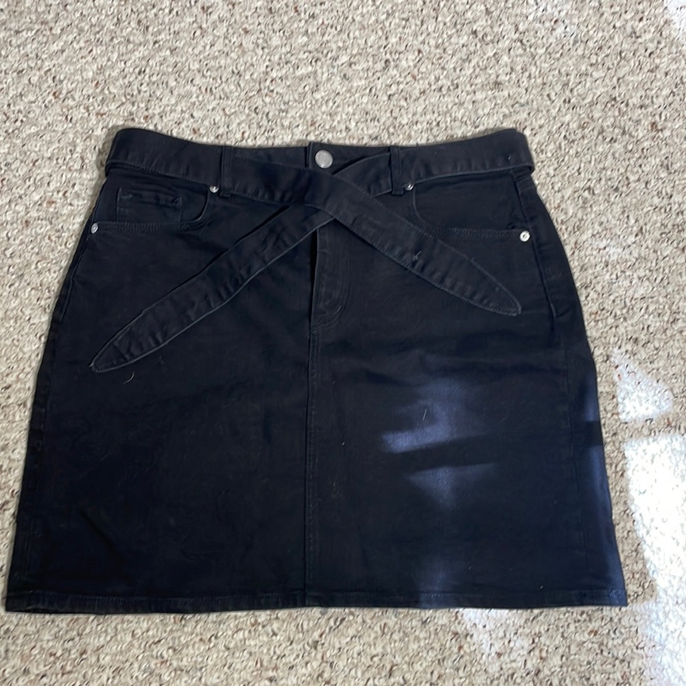 NWT LOFT Black Denim Skirt